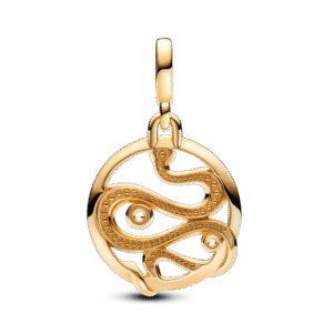 Alternative view of Charm Mạ Vàng 14K Rắn Pavé – Biểu Tượng Bảo Hộ và Tái Sinh