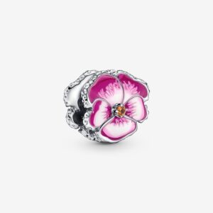 Charm Bạc Pandora Hoa Pansy - Sắc Hồng Mùa Xuân