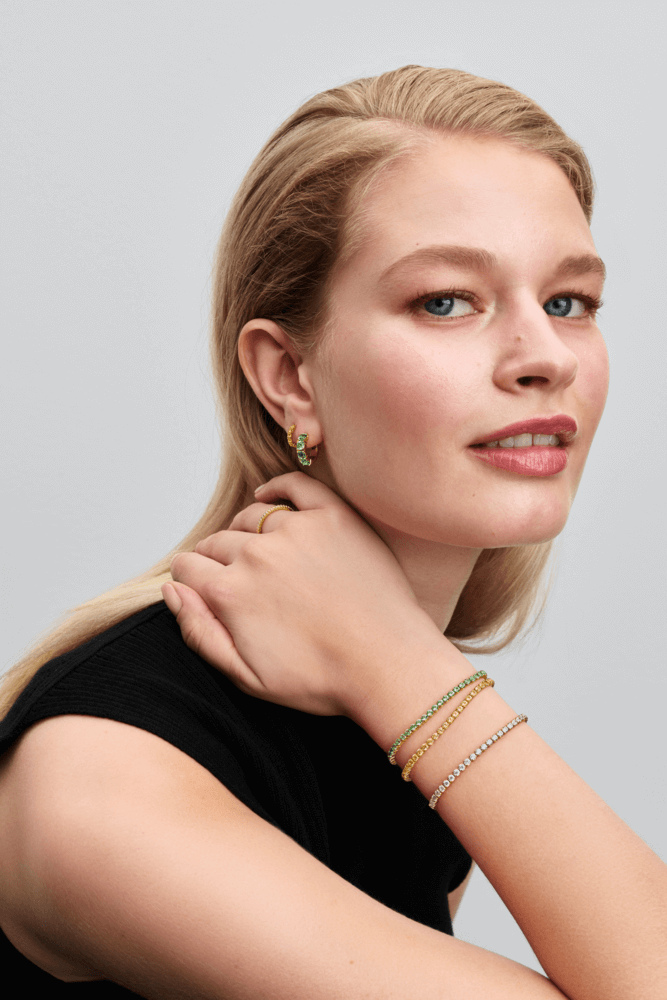 Vòng Tennis Mạ Vàng 14k Đính Đá Vàng Gold Quý Phái - Ảnh 3