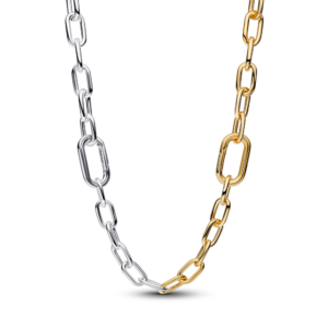 Dây Chuyền Dạng Xích Hai Màu Bạc Và Mạ Vàng 14K Cá Tính