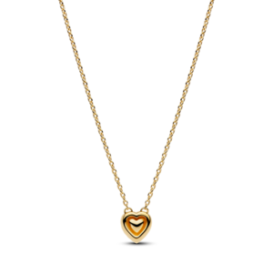 Alternative view of Dây Chuyền Pandora Mạ Vàng 14K Trái Tim Khắc Thông Điệp