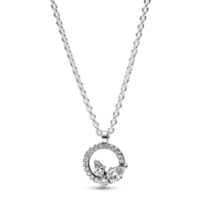 Dây Chuyền Bạc Pandora Timeless Mặt Họa Tiết Hoa Đính Đá