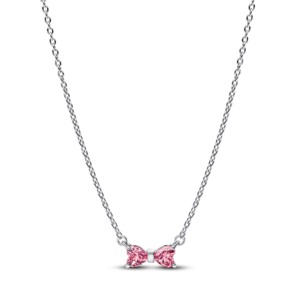 Dây Chuyền Bạc Pandora Timeless Kẹo Ngọt Nơ Hồng