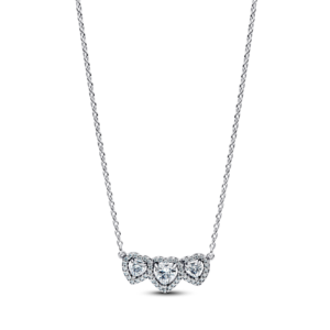 Dây Chuyền Pandora Timeless Bạc Trái Tim Gắn Kết