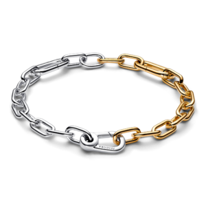 Alternative view of Vòng Tay Dạng Xích Hai Màu Bạc Và Mạ Vàng 14K Cá Tính