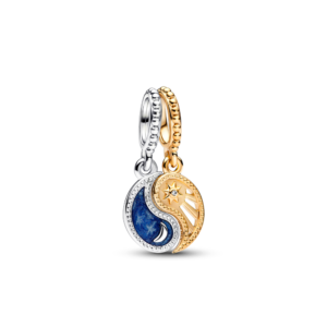 Charm Mạ Vàng 14K Mặt Trời Ôm Mặt Trăng