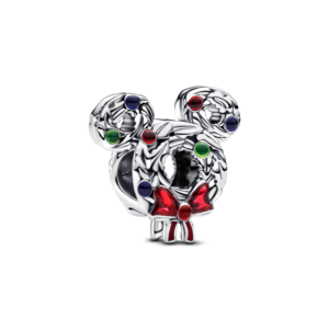 Charm Disney x Pandora Bạc Hình Vòng Hoa Chuột Mickey Nhiều Màu