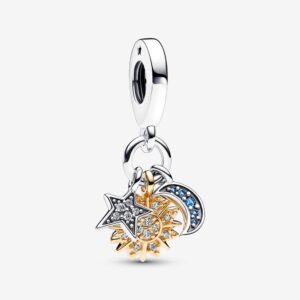 Charm Pandora Moments Biểu Tượng Mặt Trời Mặt Trăng