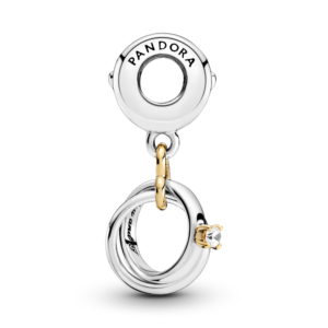 Alternative view of Charm Pandora Moments Bạc Cặp Nhẫn Cưới