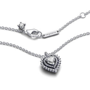 Alternative view of Dây Chuyền Pandora Timeless Ba Dải Đá Trái Tim