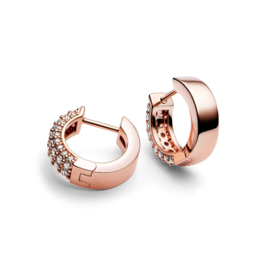 Alternative view of Hoa Tai Pandora Timeless Mạ Vàng Hồng 14k Đính Đá