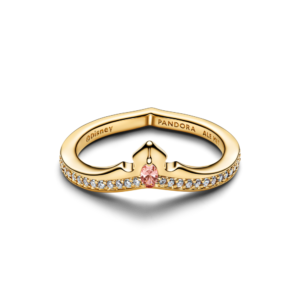 Alternative view of Nhẫn Pandora Disney Mạ Vàng 14K Vương Miện Công Chúa Ngủ Trong Rừng