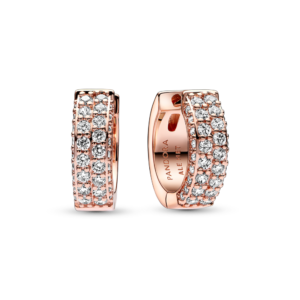 Hoa Tai Pandora Timeless Mạ Vàng Hồng 14k Đính Đá